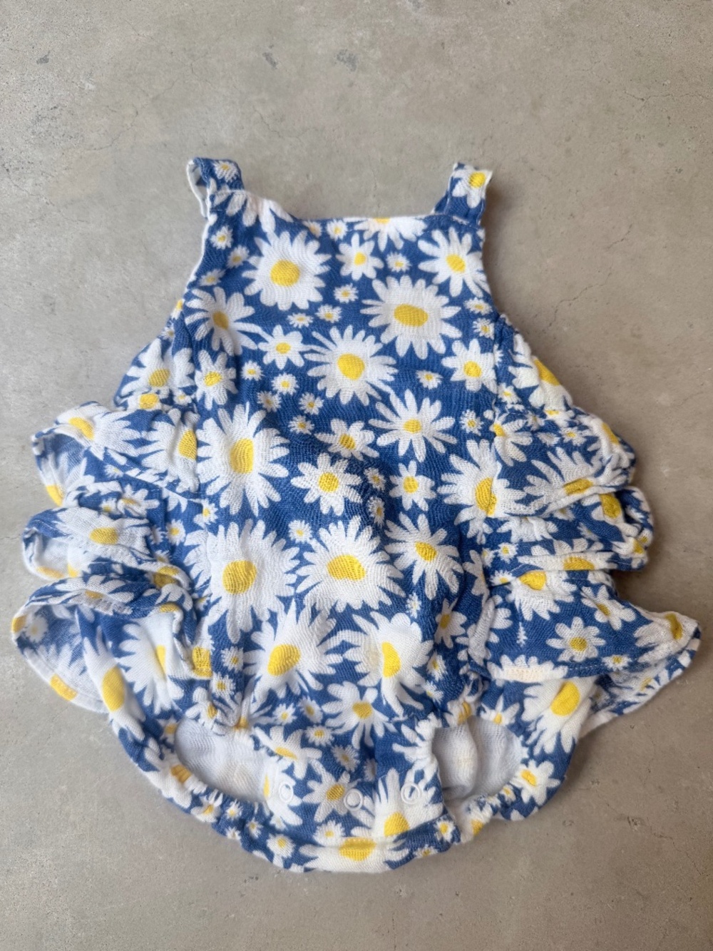 Baby Daisy Muslin Ruffle Sunsuit Romper